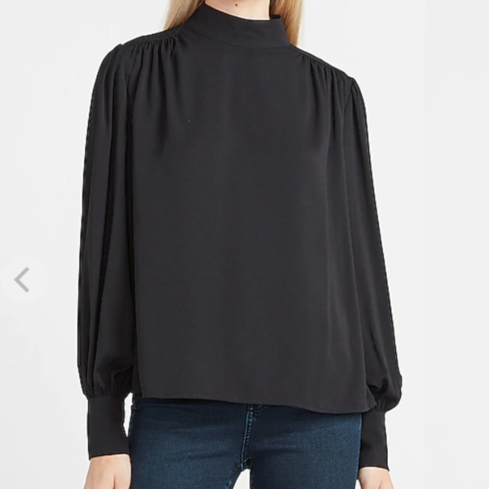 NWT Express Black Mock Neck Top